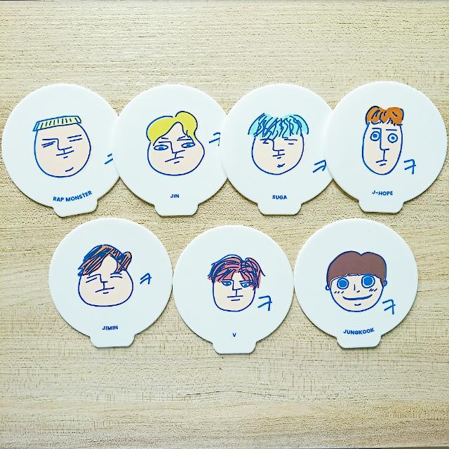 BTS Rap Monster Rm Jin Suga J Hope Jimin Coaster Set 3rd Muster