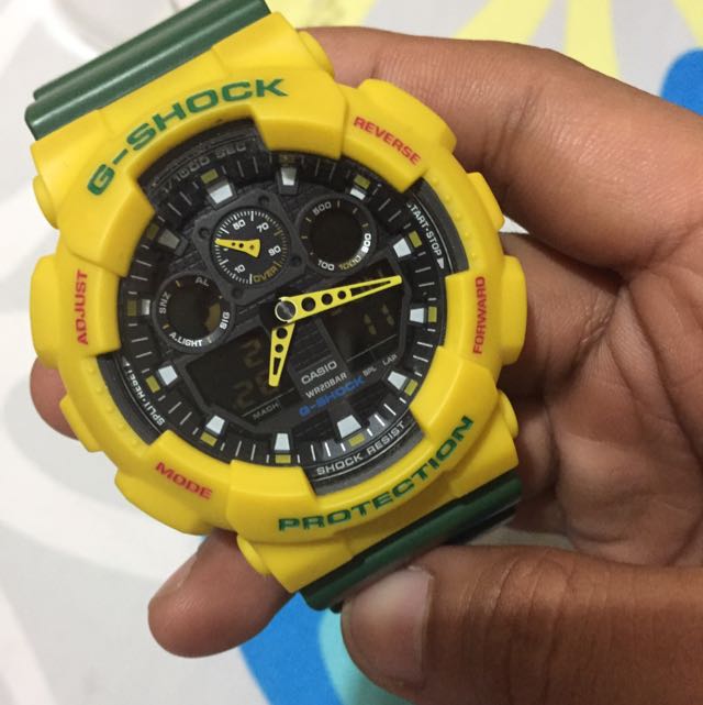 custom g shock ga100 bumblebee