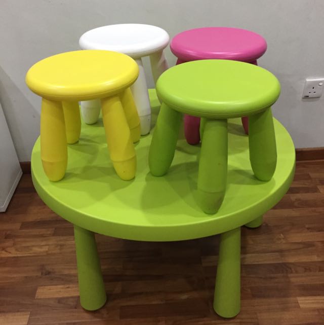 Ikea Children Round Table With 4 Stools Reserved Babies Kids Baby Nursery Furniture Tables Chairs On Carou Ikea Children Round Table With 4 Stools, Round Table With Stools