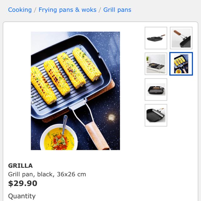 GRILLA Grill pan, black - IKEA