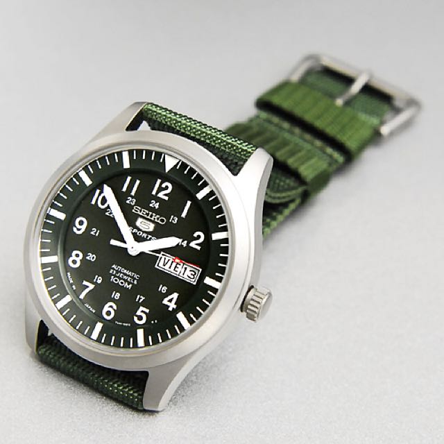 Ready Stock Seiko 5 Military Automatic Sports Japan Made SNZG09 SNZG09J1 SNZG09J Man Watch Mobile Phones Gadgets Wearables Smart Watches on Carousell