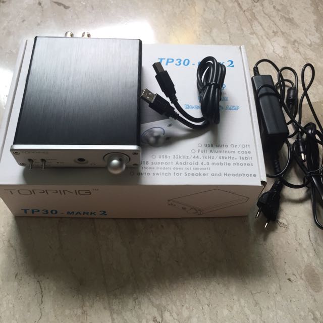 Topping Tp30 Rear Topping Tp30 Mk2 Tripath Amplifier + USB Dac + Headphone Amp, Audio ...