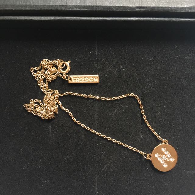 Topshop Freedom Initial N Necklace gold Women s Fashion Jewelry Organisers Necklaces on Carousell