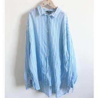 Baby Blue Striped Top