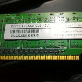 2gb ddr3 1333mhz內存單面ic