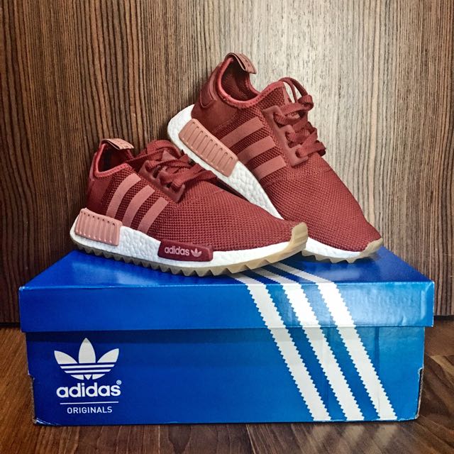 Adidas Nmd R1 Mystery Red Raw Pink Women s Fashion Footwear Sneakers on Carousell