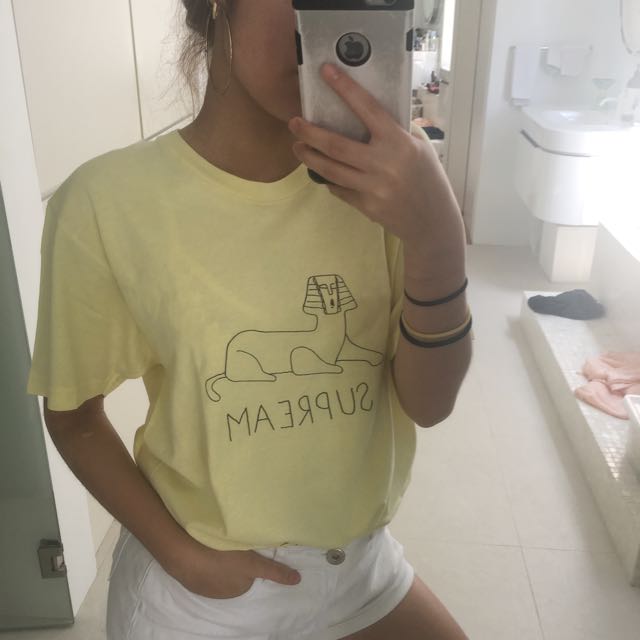 AUTHENTIC SUPREME Sphinx Tee Women s Fashion Tops Shirts on