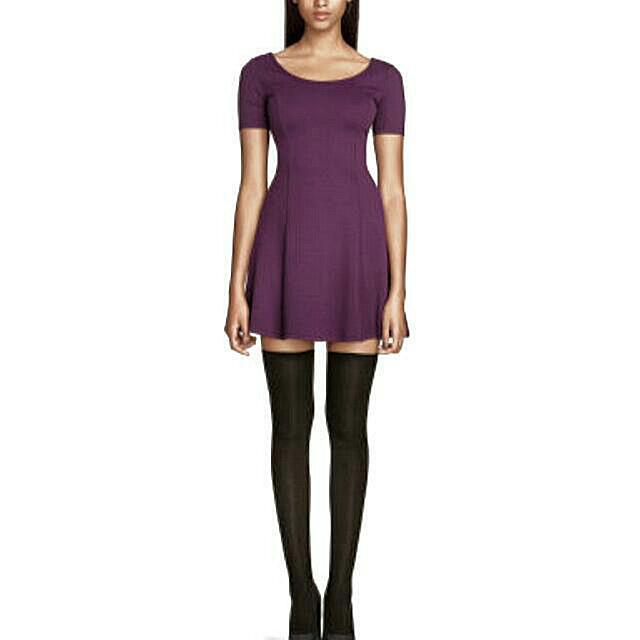 H&M Divided Purple Fit & Flare Dress, Women's Fashion, Tops, Sleeveless on  Carousell