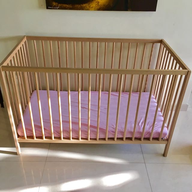 Ikea Sniglar Wooden Cot + Mattress, Babies & Kids, Babies & Kids