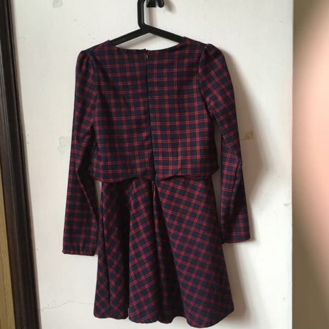 plaid schoolgirl dress