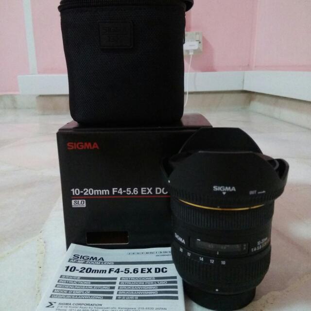 Sigma 10 mm F4 5 6 Ex Dc Hsm Ex Dc Len For Nikon Photography On Carousell
