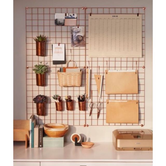 Wire Wall Square Grid Display Panel Home Furniture Decor On Carousell Wire Wall Square Grid Display Panel Home Furniture Decor On Carousell
