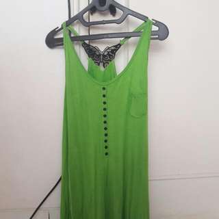 tanktop hijau kupukupu