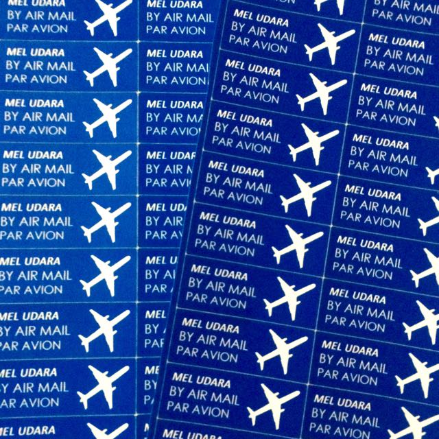 Mel Udara Air Mail Par Avion Sticker Design Craft Craft Supplies Tools On Carousell