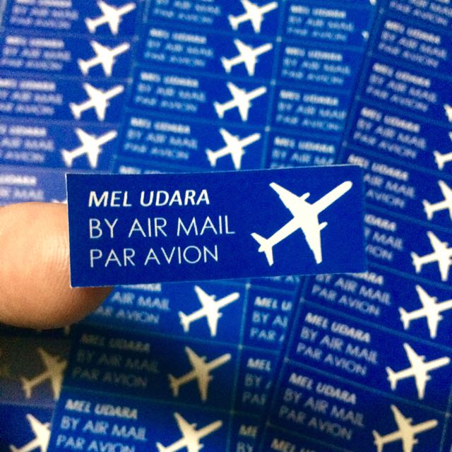 Mel Udara Air Mail Par Avion Sticker Design Craft Craft Supplies Tools On Carousell
