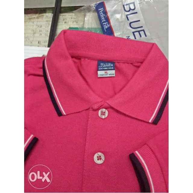 Blue corner polo hot sale shirt with stripes