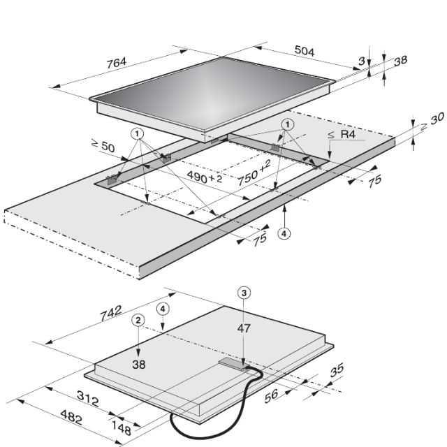 Miele KM5801 Built in Electric Ceramic Hob, TV & Home Appliances