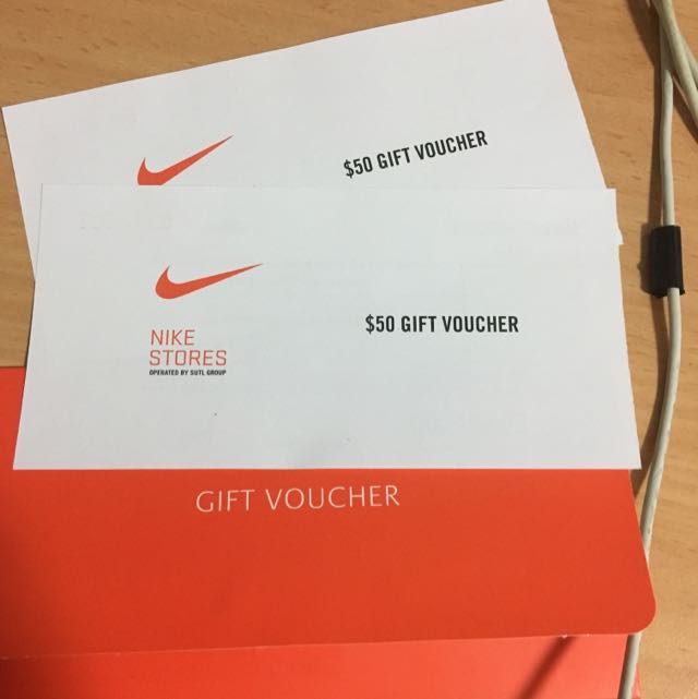 $100 Nike Gift Voucher, & Vouchers, Vouchers on Carousell