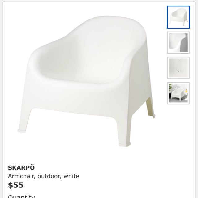 Ikea Skarpo Outdoor Chair White Furniture Tables Chairs On