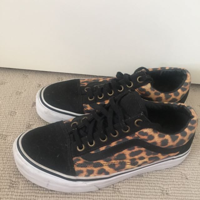 leopard print trainers size 6