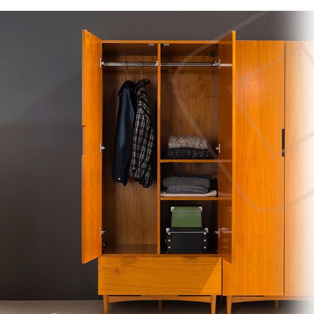 Vintage Danish Wardrobe Type B Furniture Shelves Drawers On