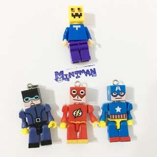 Miniman手作飾品 方塊造型積木人偶鑰匙圈