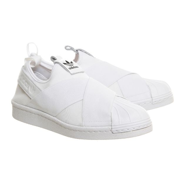 adidas originals superstar slip on white