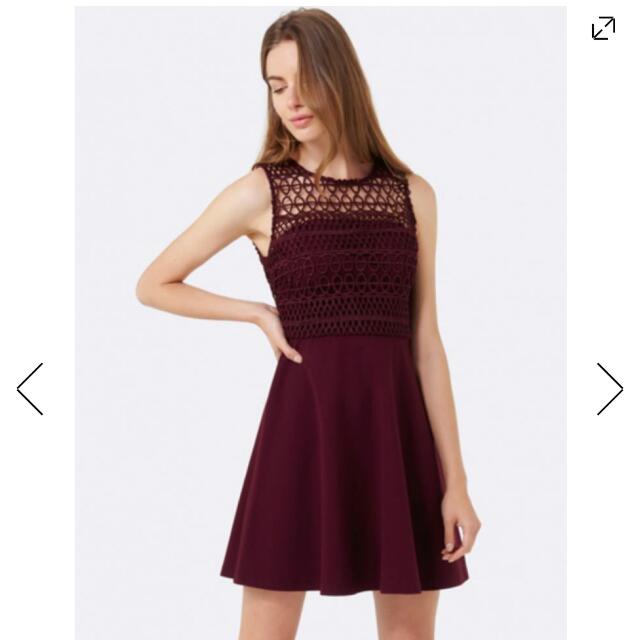 Forever new wine dress new arrivals