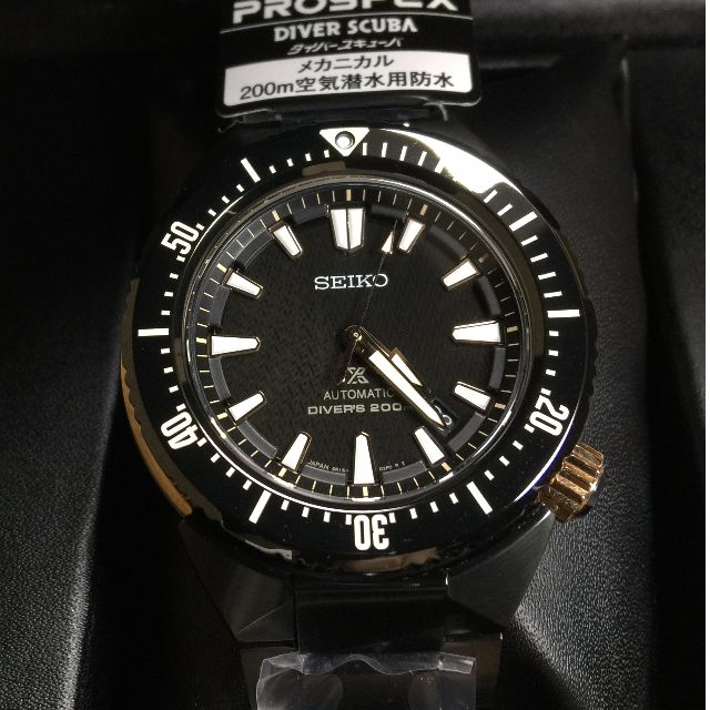 JDM TRANSOCEAN BRAND NEW Seiko Prospex Automatic Black Rose Gold TransOcean 200m WR Scuba Diver s SBDC041J1 SBDC041