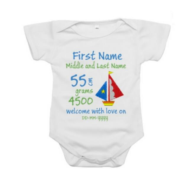 baby announcement romper