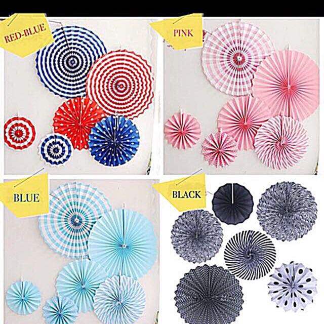Paper Fan Flower Paper Wheel Decoration For Wedding Birthday