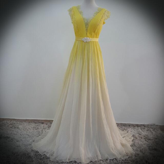 yellow ombre dress