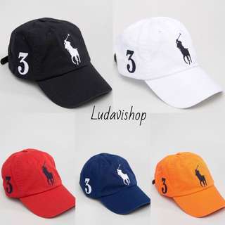 正品 Polo Ralph Lauren 大馬 logo 黑 白 紅 藍 橘 後皮扣 可調整 帽子 老帽 情侶帽