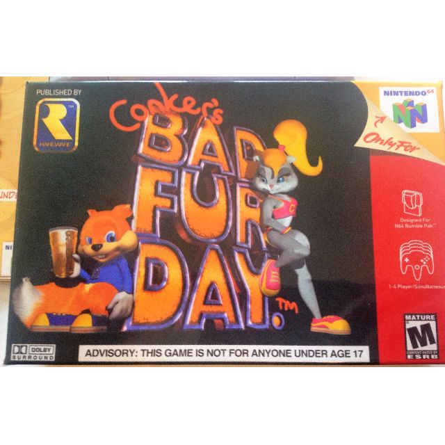 Conker s Bad Fur Day Nintendo 64 N64 Reproduction Cartridge