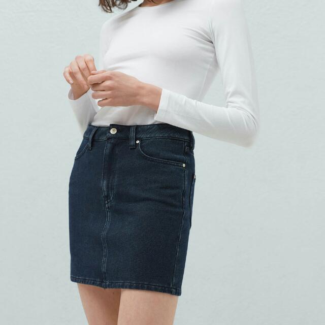 mango jeans skirt