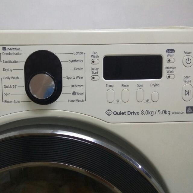 samsung washer Cum Dryer WD8804CJA, TV & Home Appliances, Washing