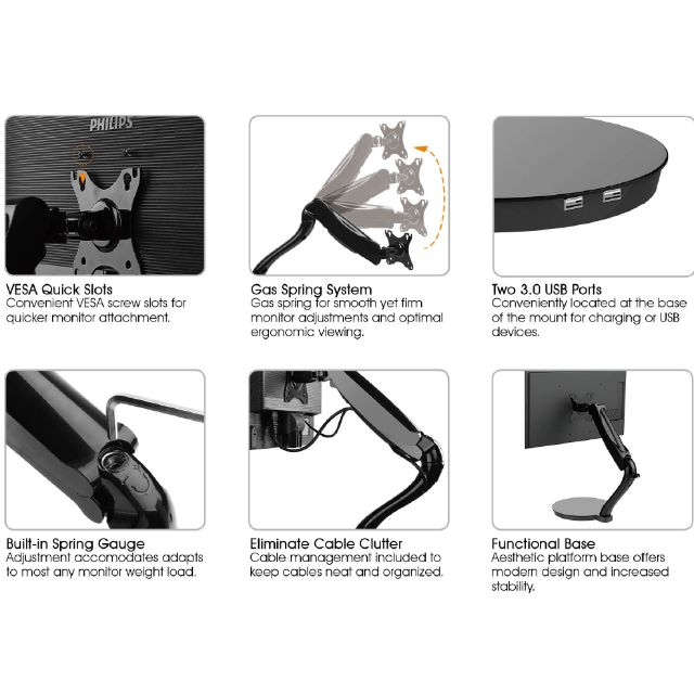 Steel Interactive Counterbalance Monitor Arm, Computers & Tech, Parts ...