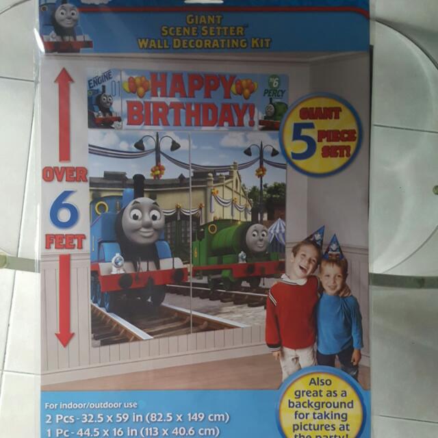 Thomas Tank Scene Setter Wall Photo Backdrop Party Decorations