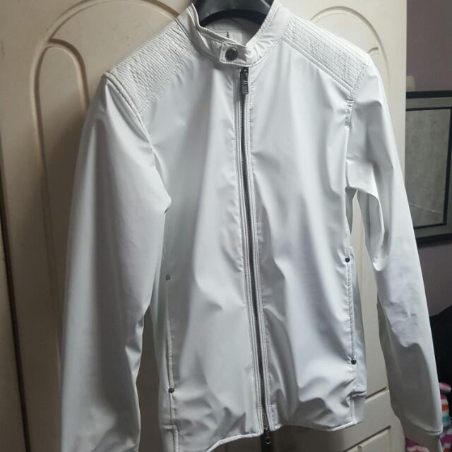 White pu new arrivals jacket