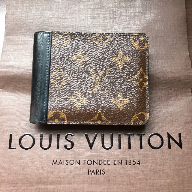 Authentic Louis Vuitton Gaspar Wallet Monogram Macassar Canvas LV