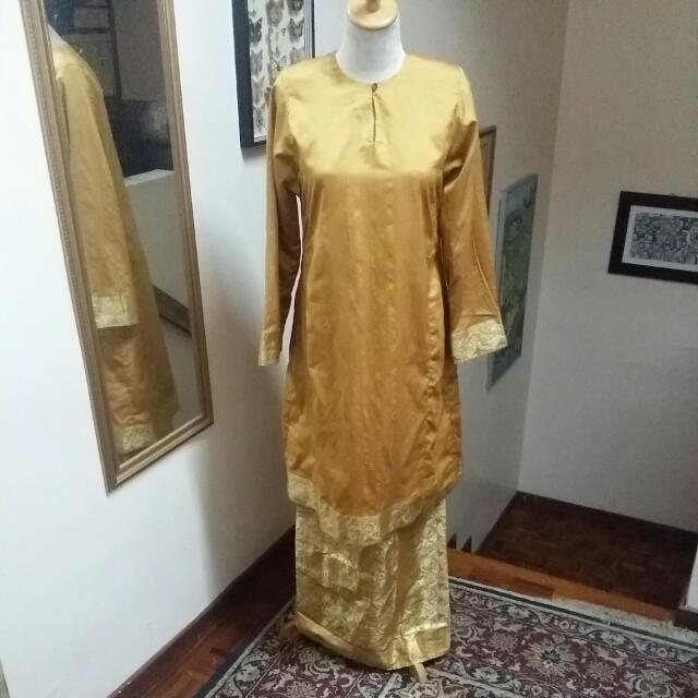 Baju Kurung Pahang Warna Gold Fesyen Wanita Pakaian 