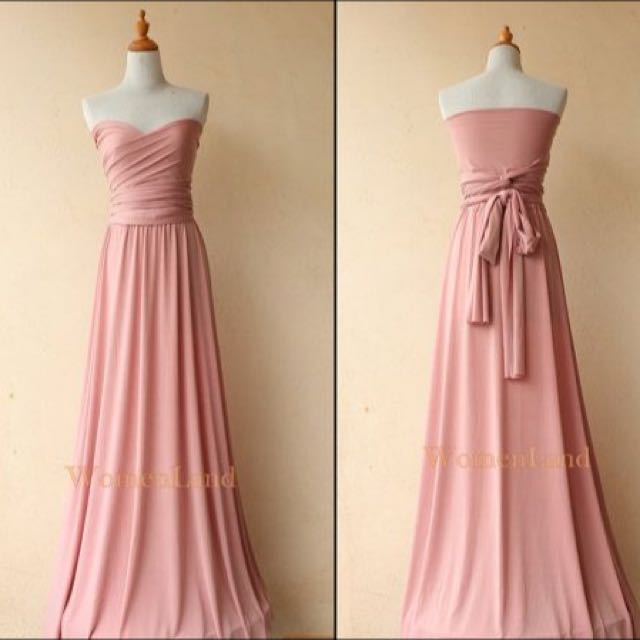 blush pink infinity dress