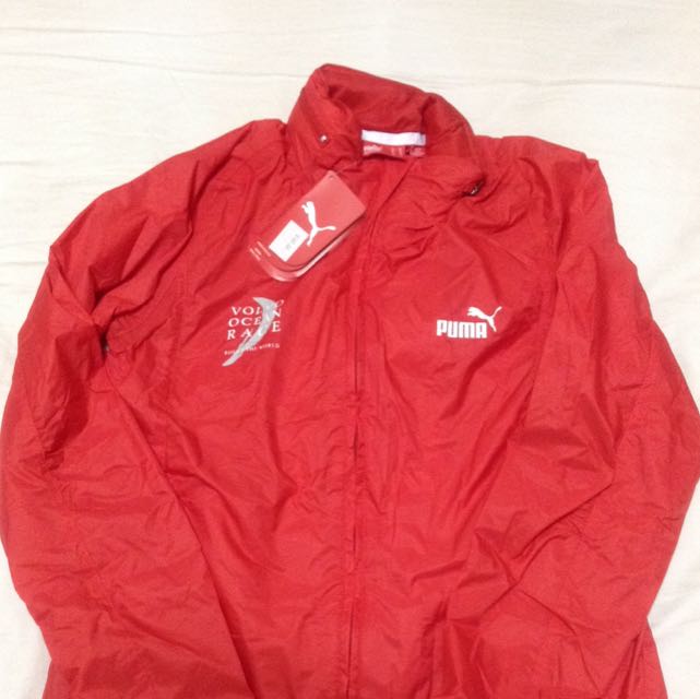 Puma store windbreaker red