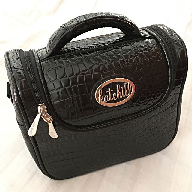 KATE HILL LADIES Handbag Black Floral Design 3 Compartment Purse $24.99 -  PicClick AU