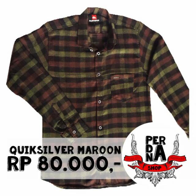 Kemeja Flanel Quicksilver Maroon Tersedia Ukuran L Dan Xl Bahan Kuat Tebal Berkualitas Order Wa 0857 2100 2541 Order Bbm D5a305e0 Fesyen Pria Pakaian Di Carousell