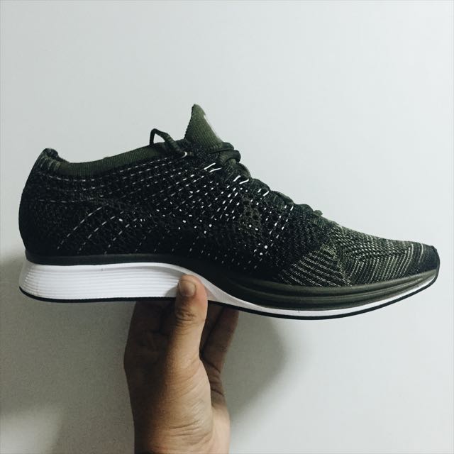 Nike Flyknit Racer Earth Tones Rough Green Men s Fashion Footwear Sneakers on Carousell