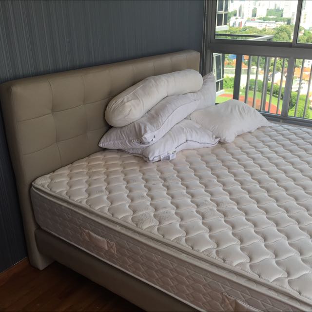 Silent Night King Size Mattress With Bed Frame Furniture Beds