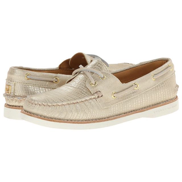 gold sperry topsiders women's