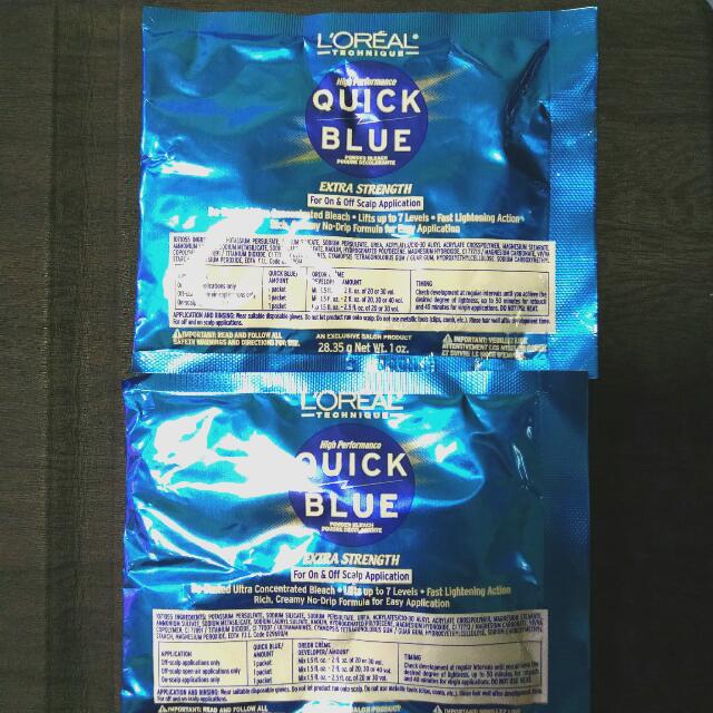 2 Pkt Loreal Technique Quick Blue Bleaching Powder Health