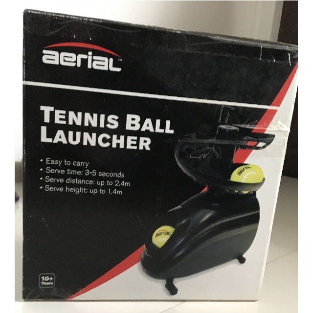 Aereal Tennis Ball Launcher Sports Equipment Sports Games Racket Ball Sports on Carousell